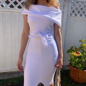 Off The Shoulder Midi Bodycon Dress